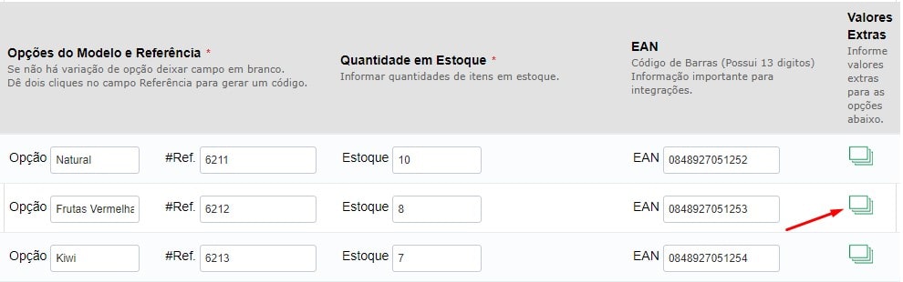 Adicionar Valor Extra