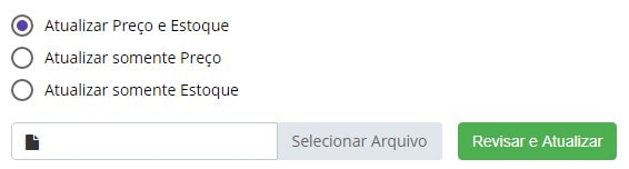 Importar Arquivo e Atualizar