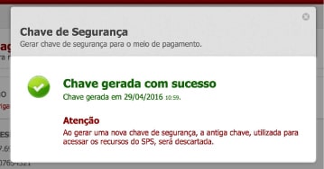 Aviso Chave de Segurança - Como configurar e homologar boleto bancário do Bradesco na Oruc