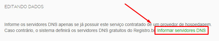 Informar Servidor DNS