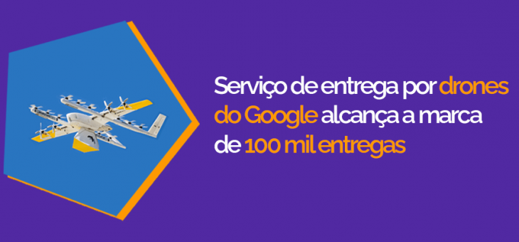 Serviço de entrega por drones do Google alcança a marca de 100 mil entregas
