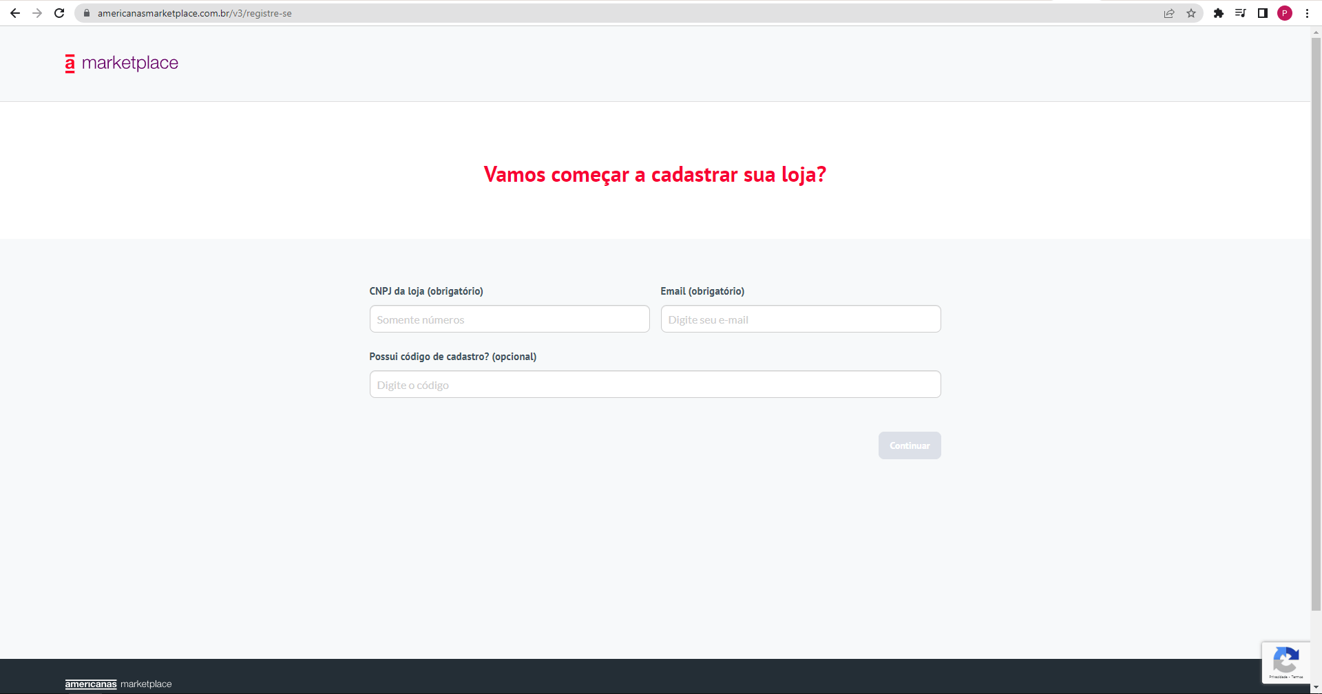 como vender na americanas marketplace passo 2