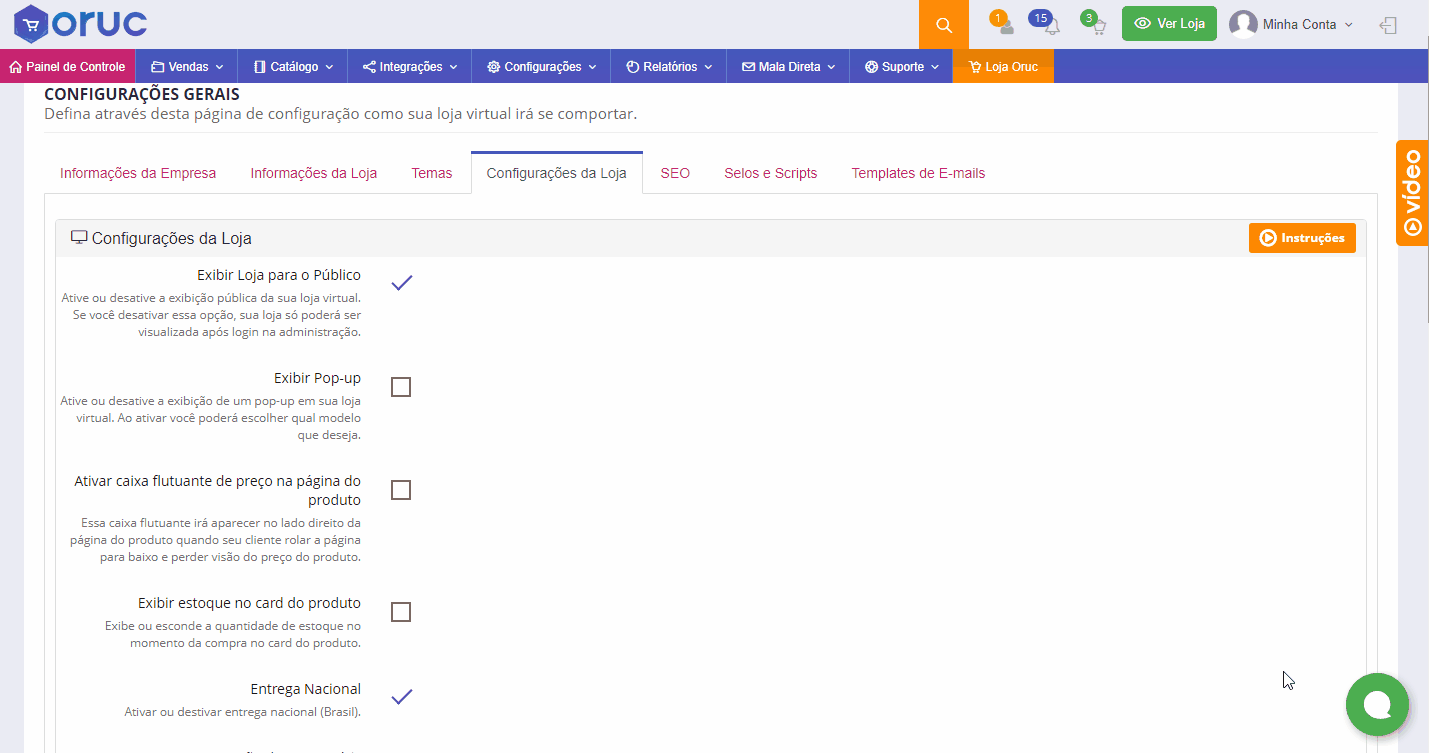 Pop-Up para loja virtual